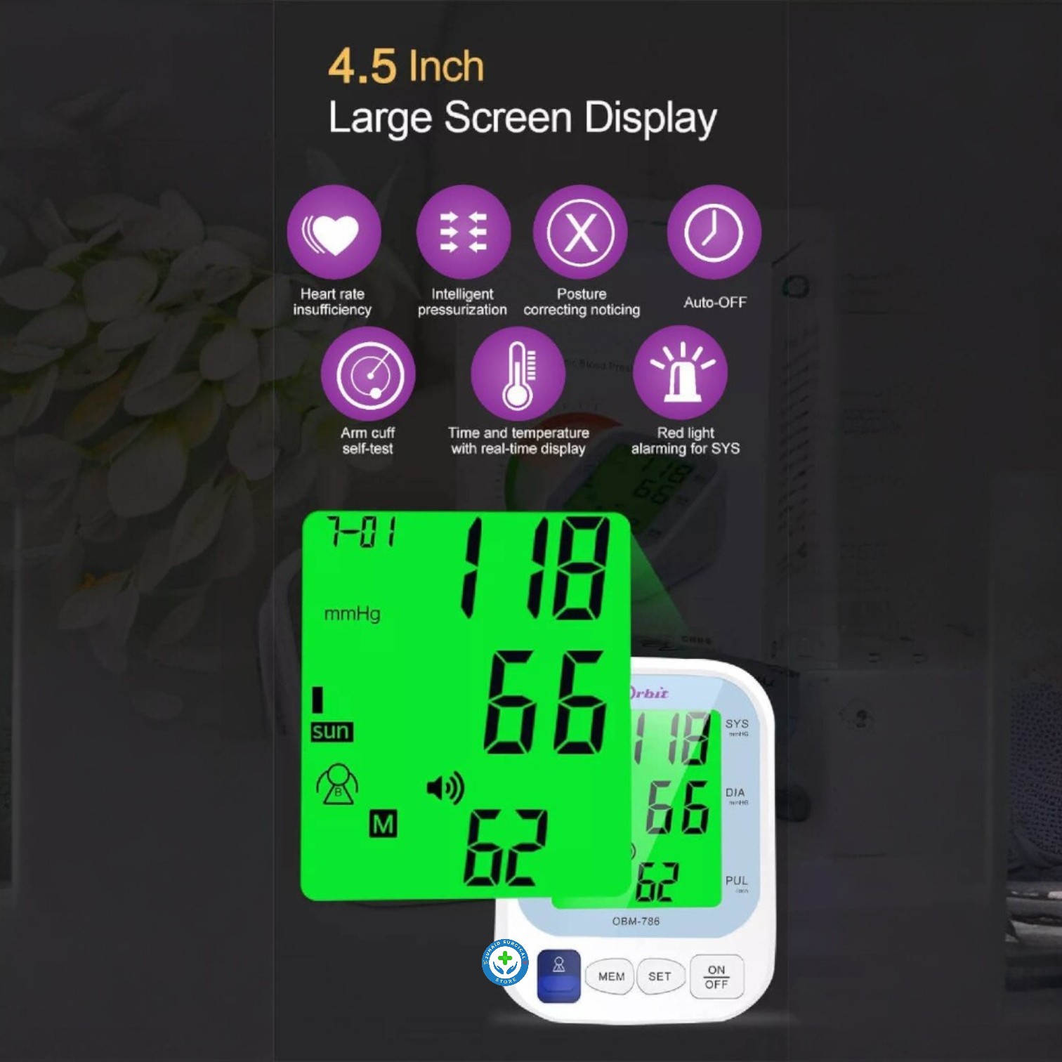 Orbit OBM-786 Arm-Type Rechargeable Blood Pressure Monitor - Image 4