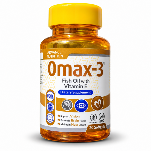 Omax-3 Fish Oil with Vitamin E 1000mg – 20 Softgels
