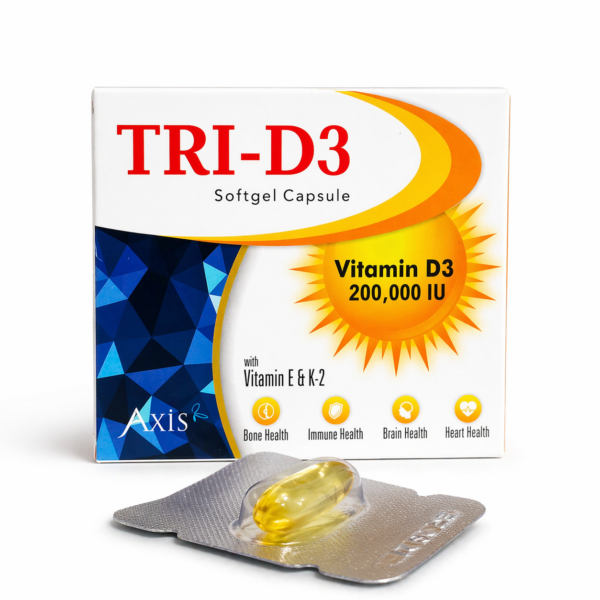 TRI-D3 Capsule 200,000 IU – Vitamin D3 with Vitamin K2 & E