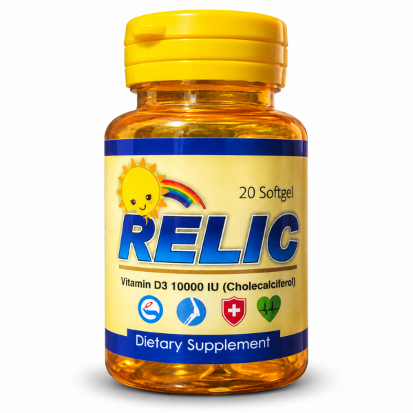 Relic Vitamin D3 10000 IU Softgels – 20 Softgels