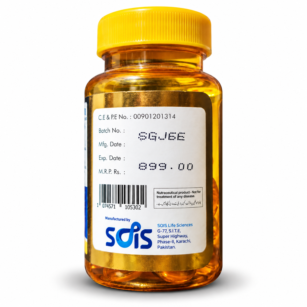 MegaSea Omega-3 Softgels with Vitamins A, C, D3 & E – 30 Softgels - Image 3