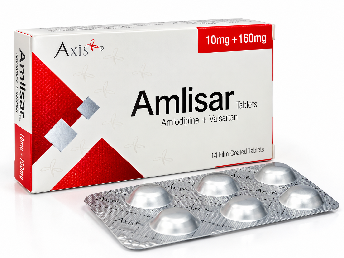 Amlisar 10mg + 160mg Tablets – Amlodipine + Valsartan | 14S