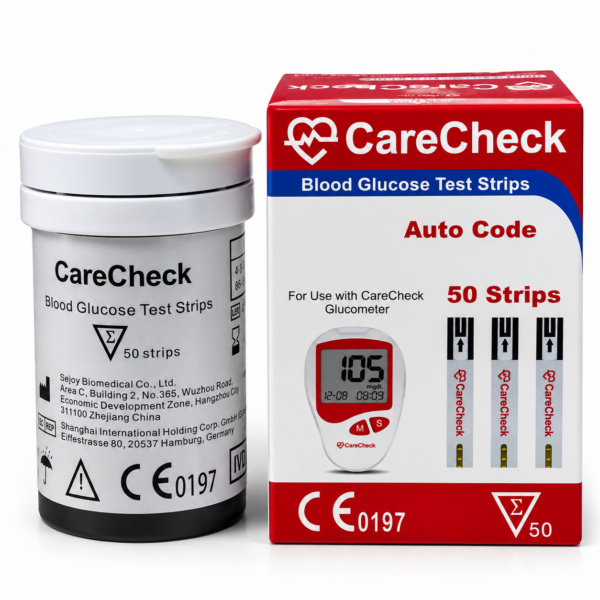 CareCheck Blood Glucose Test Strips – Auto Code, 50 Strips