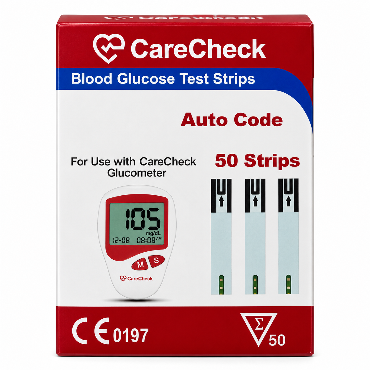 CareCheck Blood Glucose Test Strips – Auto Code, 50 Strips - Image 3