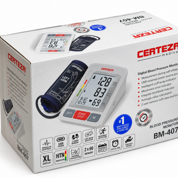 Certeza BM-407 Digital Blood Pressure Monitor – Upper Arm BP Machine