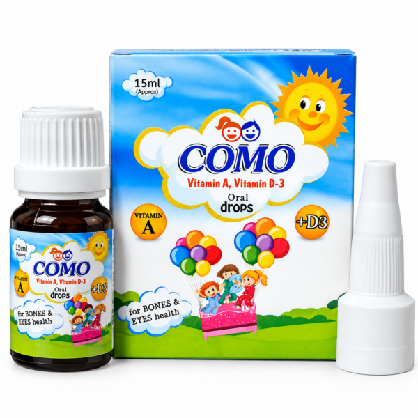COMO Vitamin A + Vitamin D3 Oral Drops 15ml – For Children