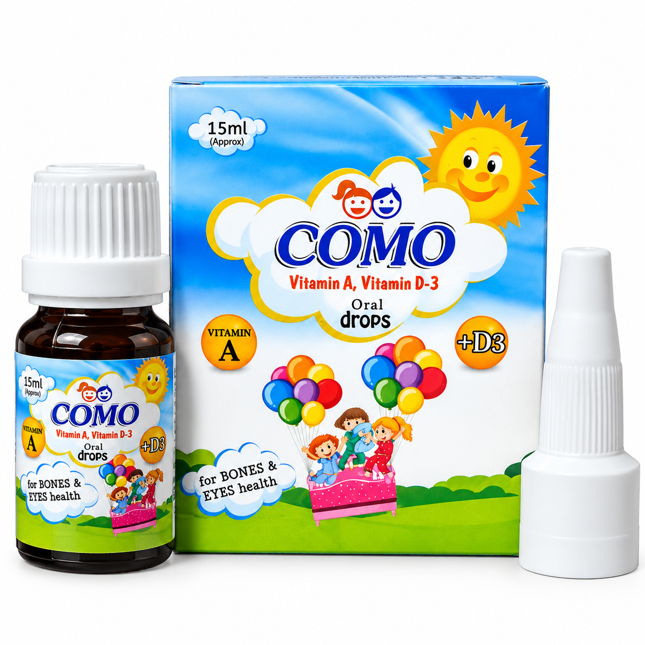 COMO Vitamin A + Vitamin D3 Oral Drops 15ml – For Children