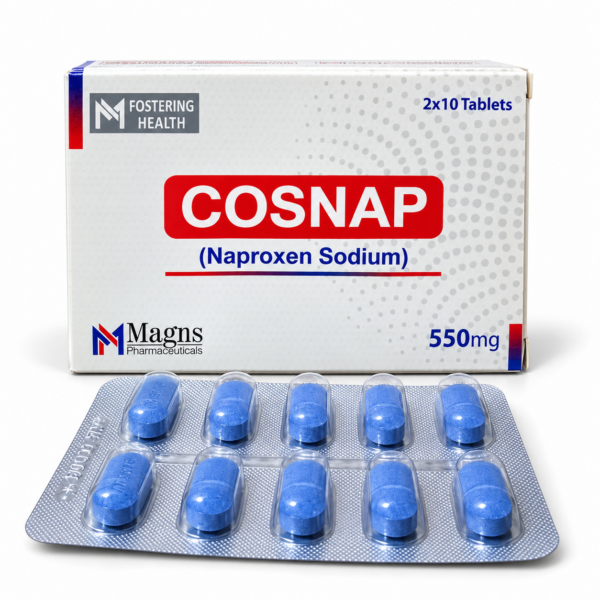 COSNAP 550mg Tablets (Naproxen Sodium) – 20 Tablets