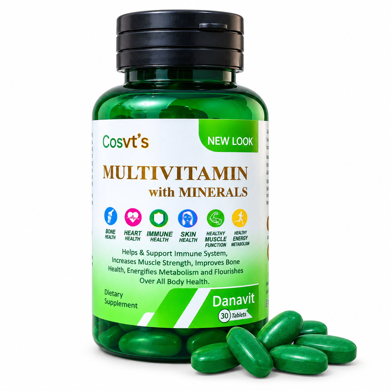 Cosvt's Danavit Multivitamin with Minerals – 30 Tablets