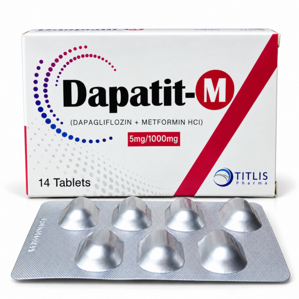 Dapatit-M 5mg/1000mg Tablets – Dapagliflozin + Metformin HCl | Pack of 14 Tablets