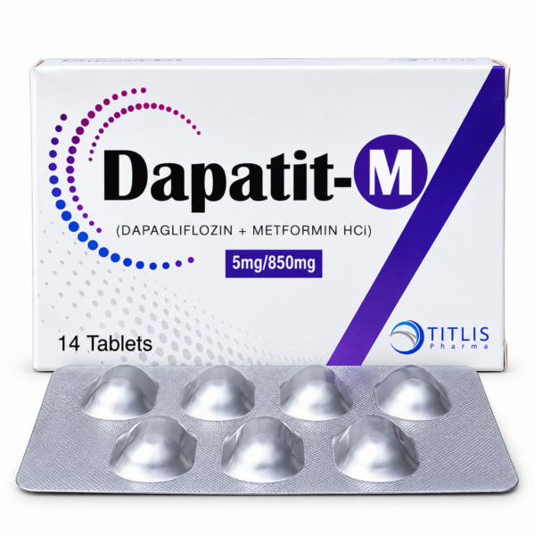 Dapatit-M 5mg/850mg Tablets – Dapagliflozin + Metformin HCl | Pack of 14 Tablets