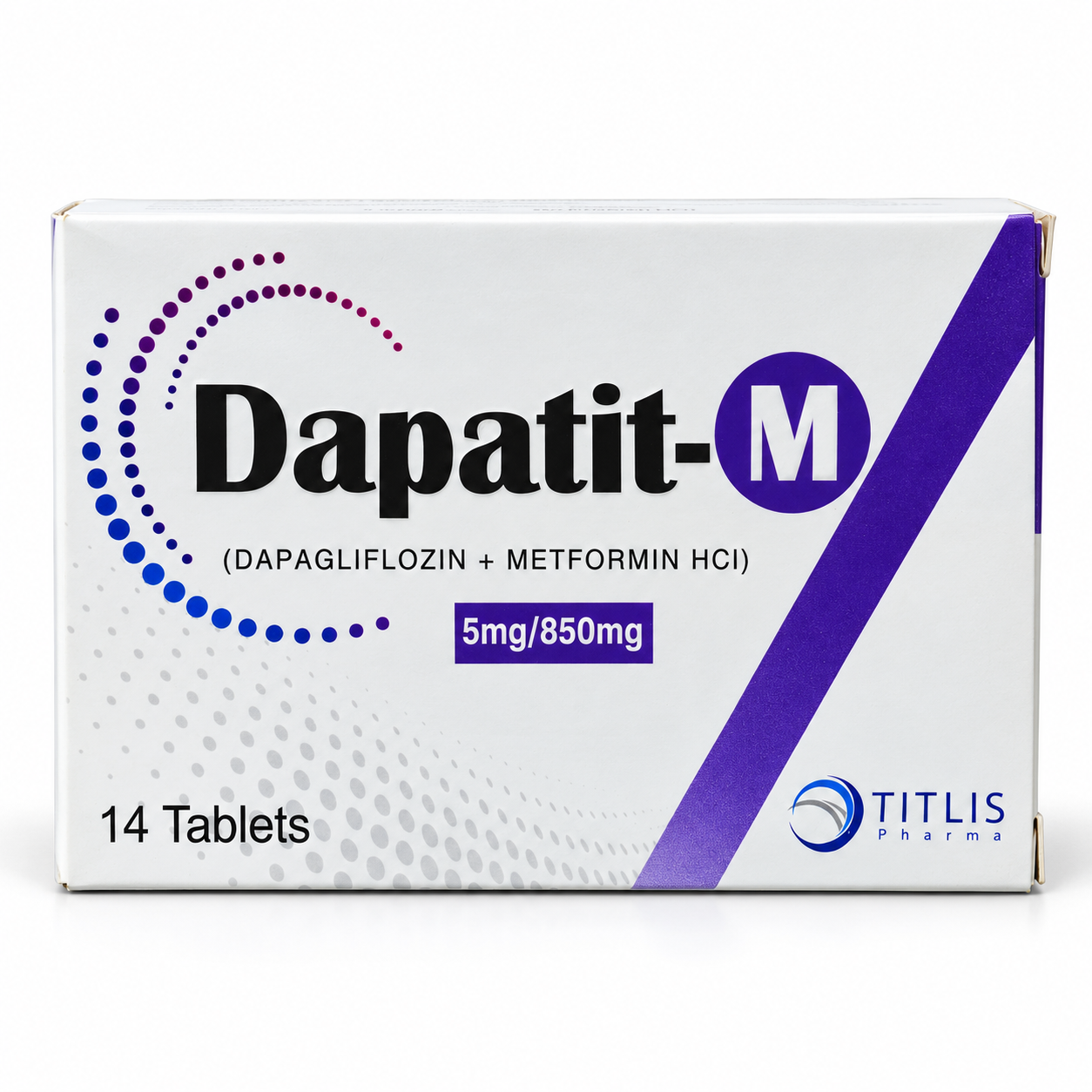 Dapatit-M 5mg/850mg Tablets – Dapagliflozin + Metformin HCl | Pack of 14 Tablets - Image 2