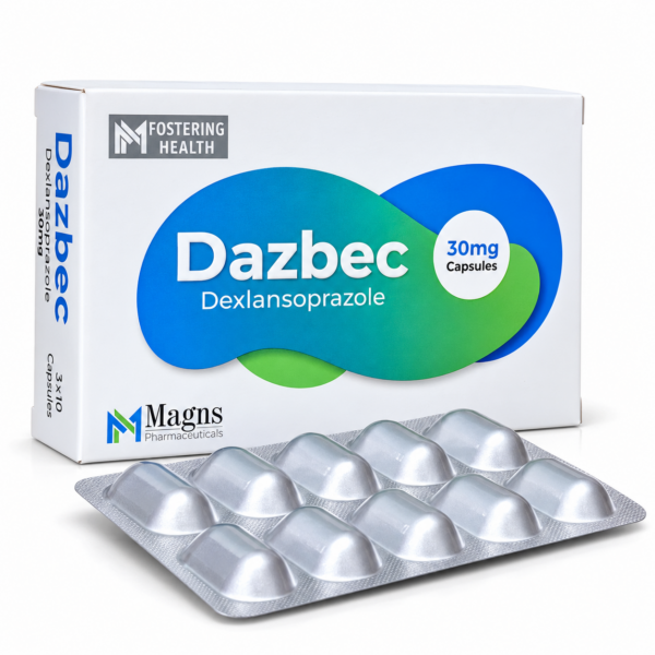 Dazbec 30mg Capsules – Dexlansoprazole – Pack of 10 Capsules