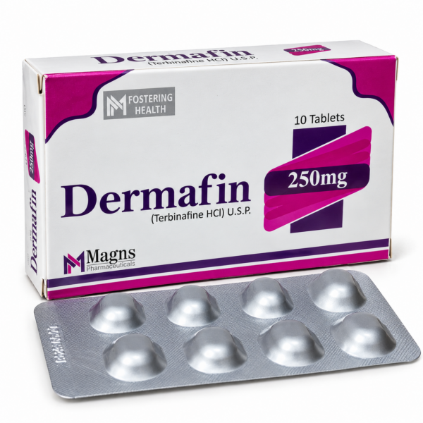 Dermafin 250mg Tablets – Terbinafine HCl – Pack of 10 Tablets