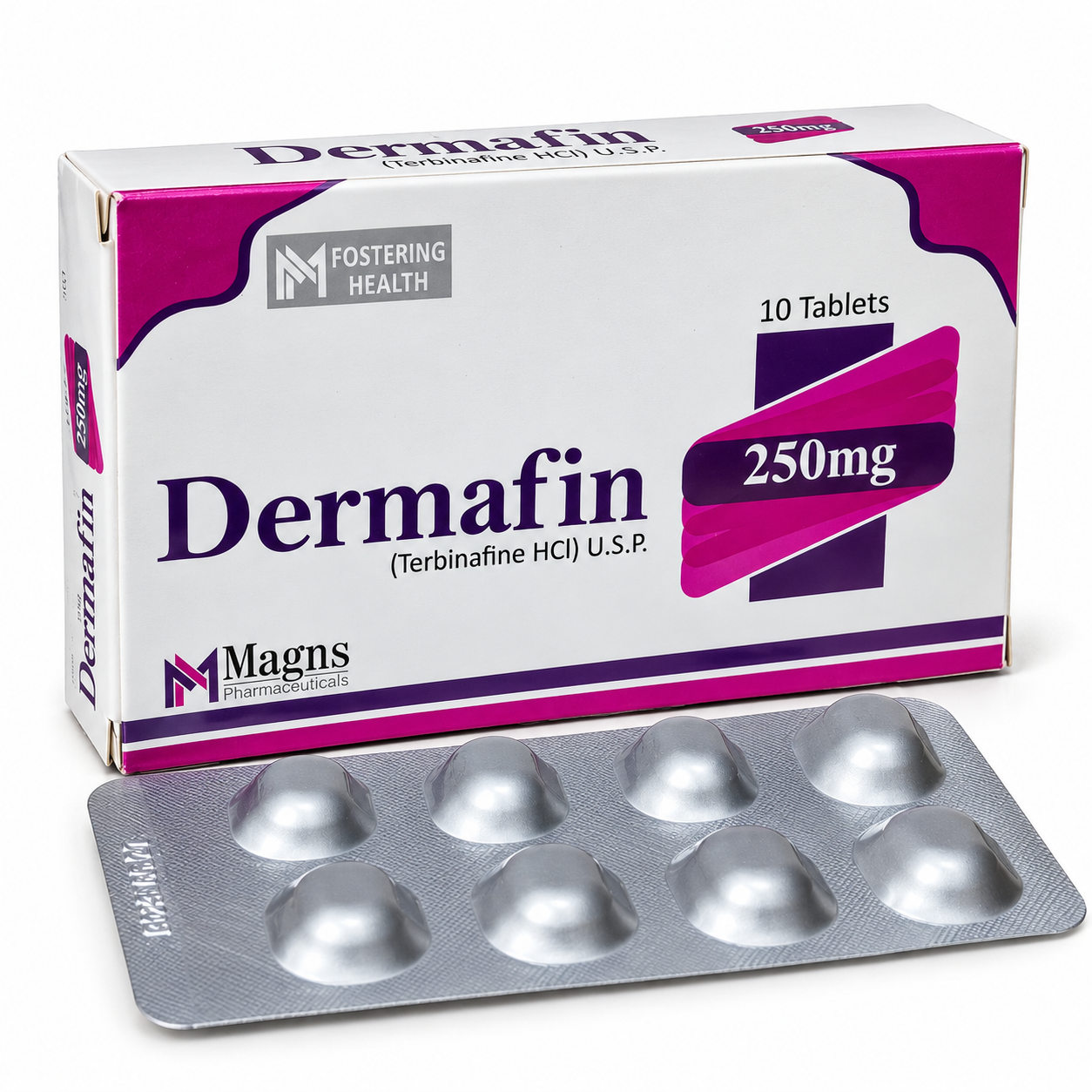 Dermafin 250mg Tablets – Terbinafine HCl – Pack of 10 Tablets