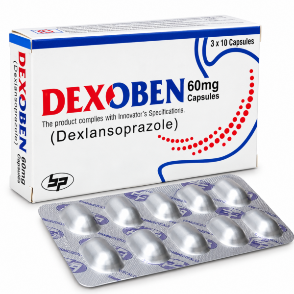 Dexoben 60mg Capsules (Dexlansoprazole) – Pack of 30 Capsules