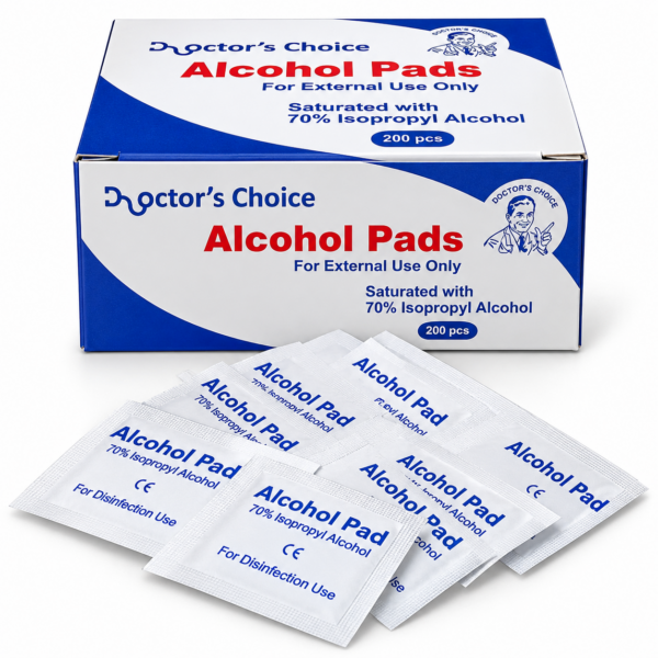 Doctor’s Choice Alcohol Pads 70% Isopropyl Alcohol – 200 Pieces