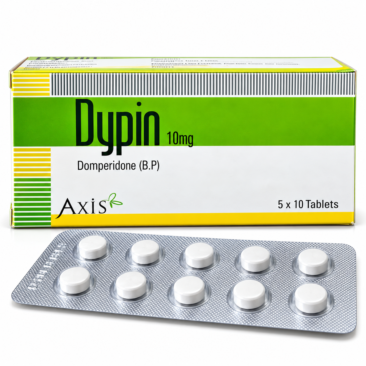 Dypin 10mg (Domperidone BP) – 50 Tablets