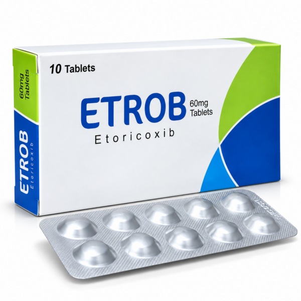 ETROB 60mg Tablets – Etoricoxib – Pack of 10 Tablets
