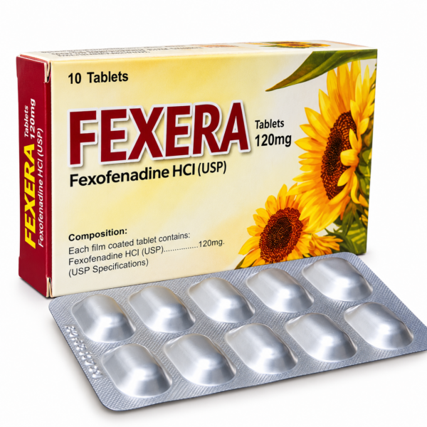 Fexera 120mg Tablets (Fexofenadine HCl) – Pack of 10 Tablets