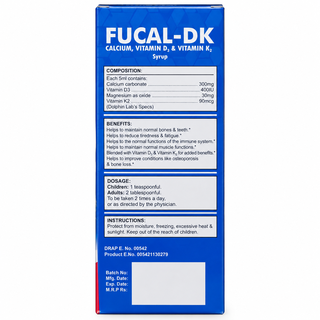 Fucal-DK Syrup 120ml – Calcium, Vitamin D3 & Vitamin K2 Supplement - Image 4