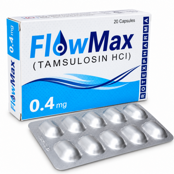 FlowMax 0.4mg Capsules (Tamsulosin HCl) – Pack of 20 Capsules