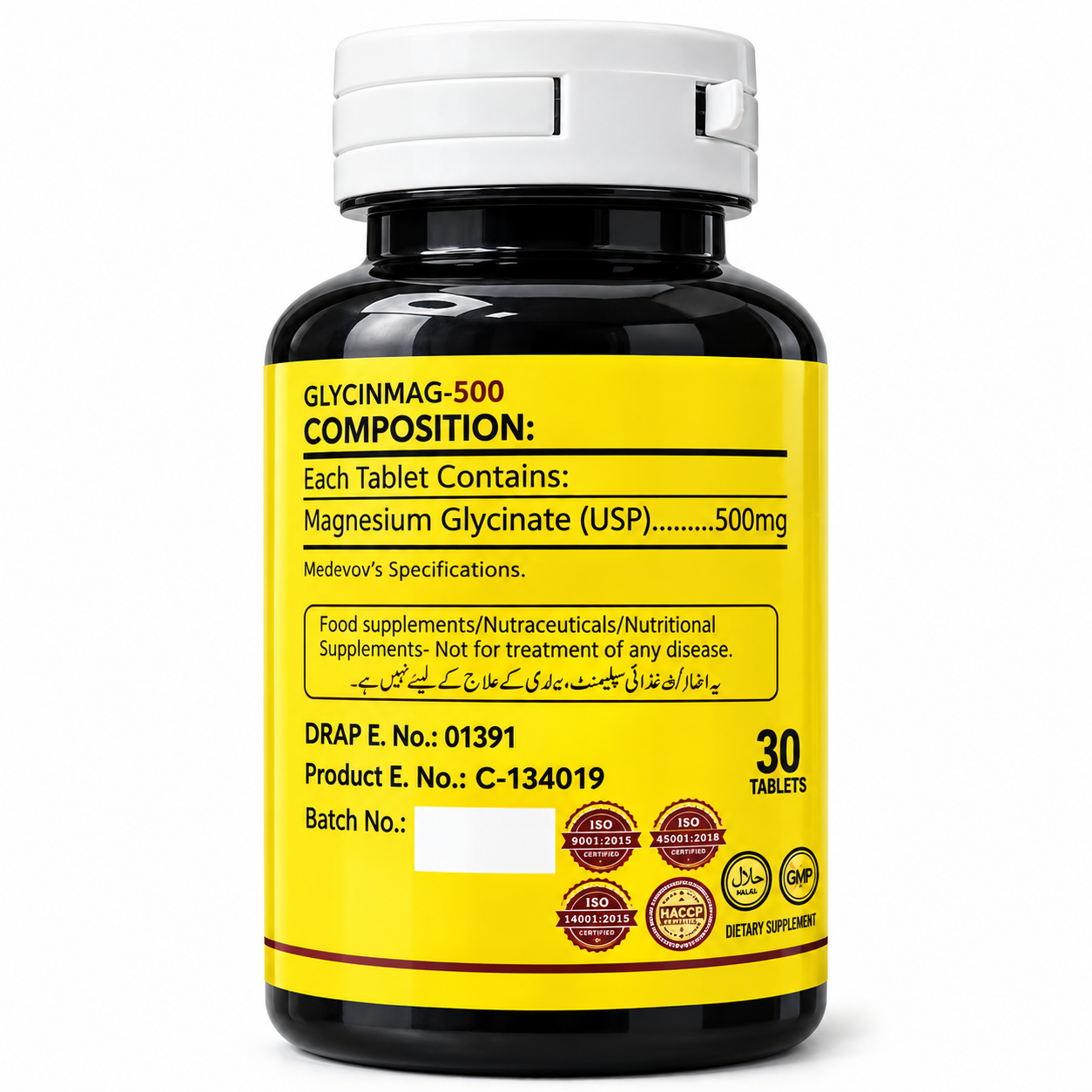 Ascetic Magnesium Glycinate 500mg – 30 Tablets - Image 3