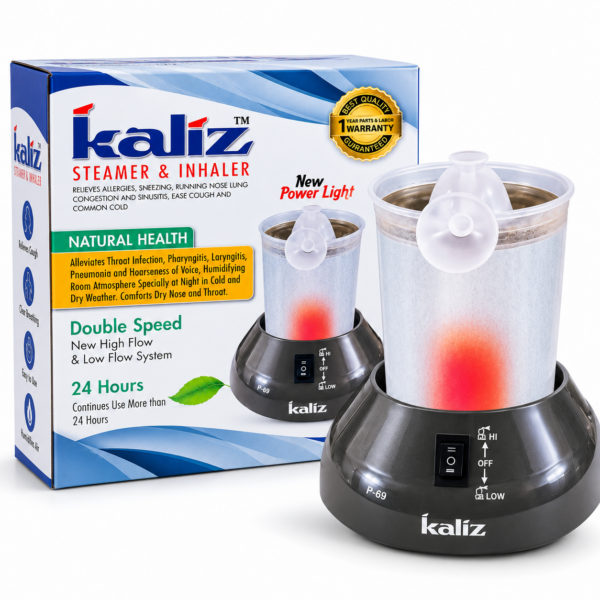 Kaliz Steamer & Inhaler – Double Speed Power Light Steam Vaporizer