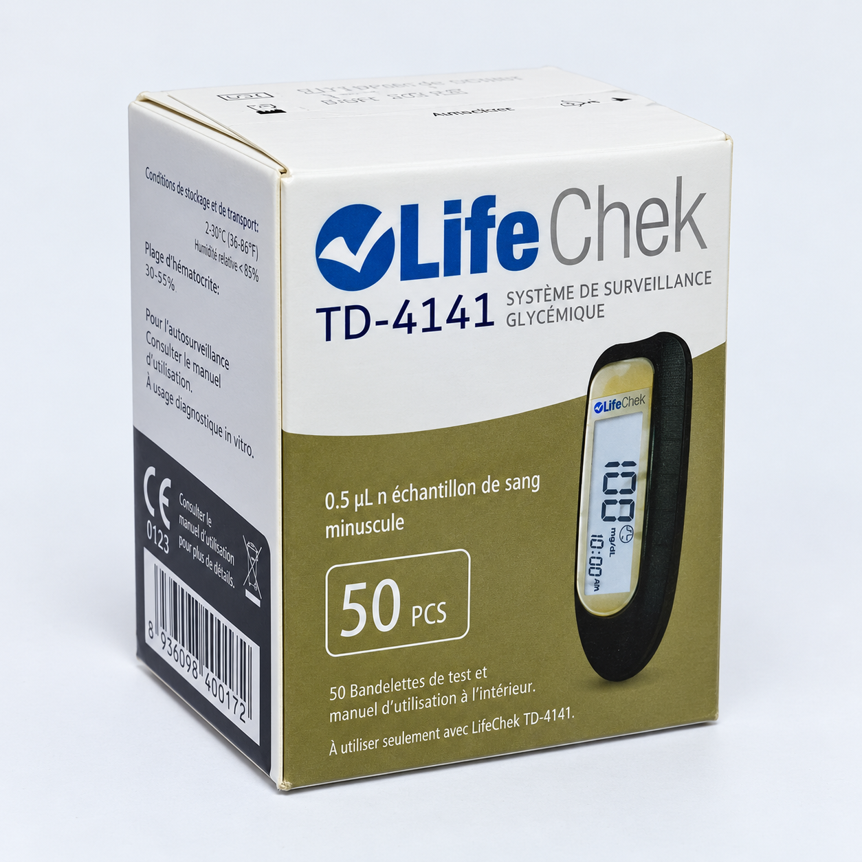 Life Chek TD-4141 Blood Glucose Test Strips – 50 Pieces - Image 2