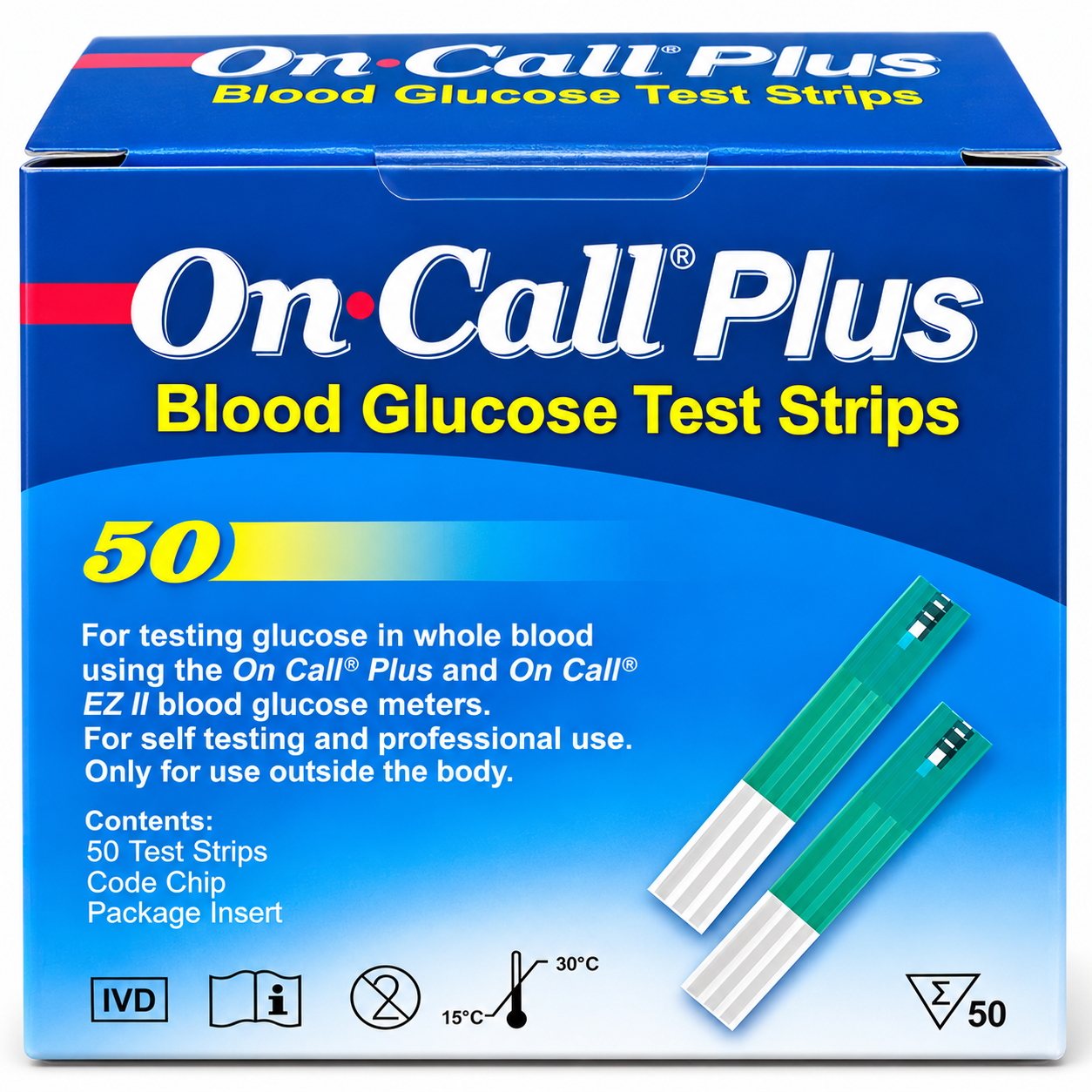 On Call Plus Blood Glucose Test Strips – 50 Strips - Image 2