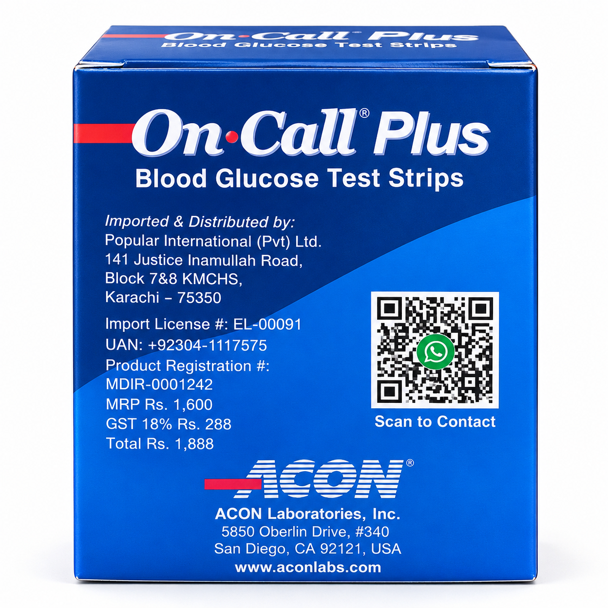 On Call Plus Blood Glucose Test Strips – 50 Strips - Image 3