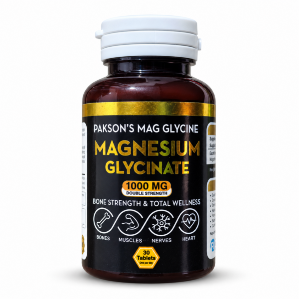 Pakson’s Mag Glycine Magnesium Glycinate 1000mg – 30 Tablets