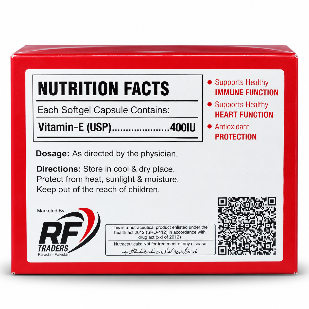 E-REF Vitamin E 400 IU Softgel Capsules – 100 Softgels - Image 3
