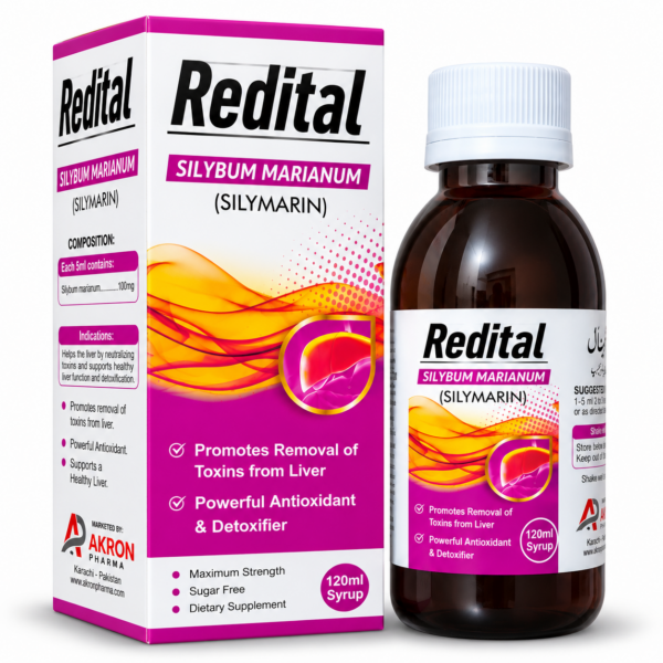 Redital Silymarin Syrup – Sugar-Free Liver Support Supplement, 120ml