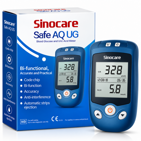 Sinocare Safe AQ UG Blood Glucose and Uric Acid Meter