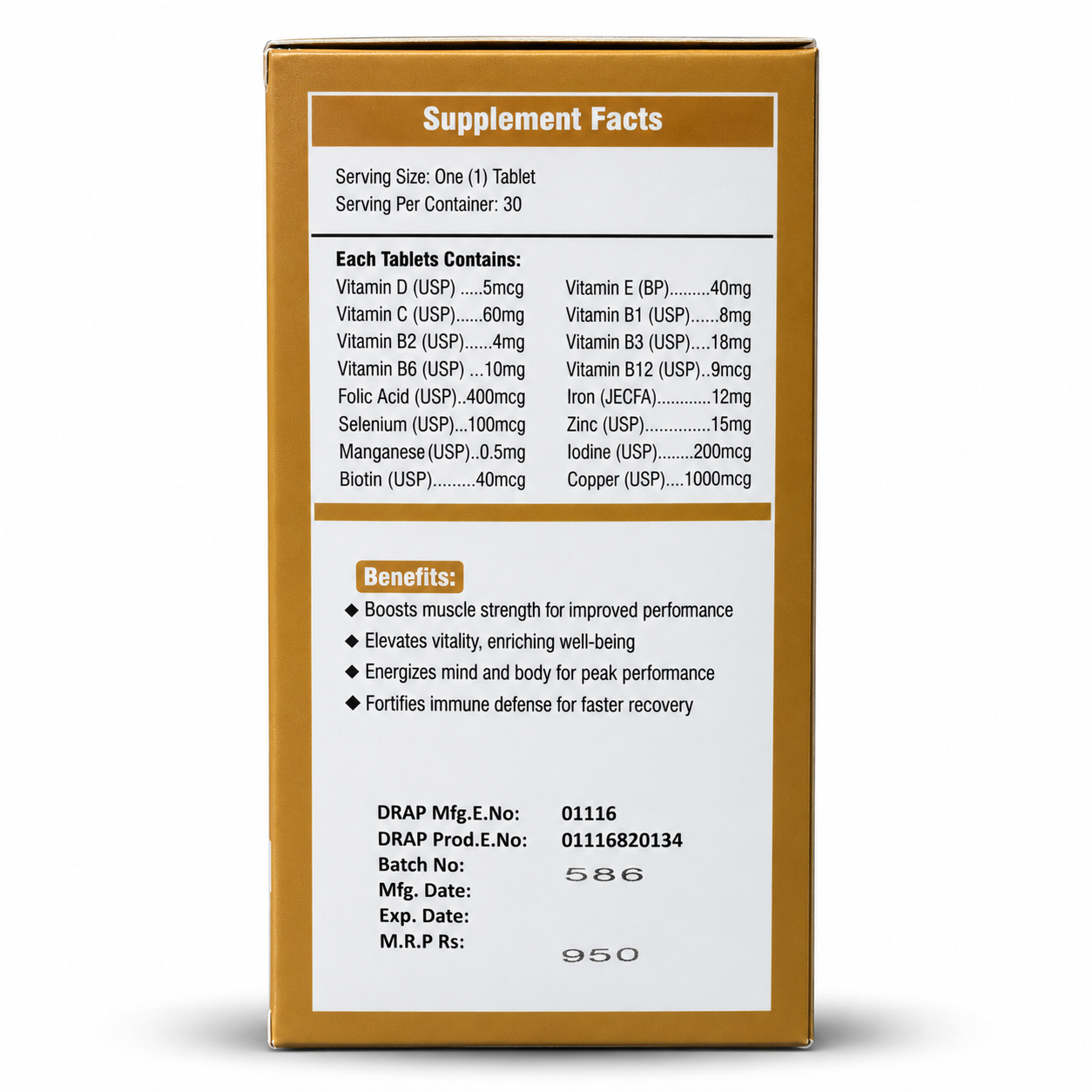 Deli-Med Multivitamins and Multi-Minerals – 30 Tablets - Image 4