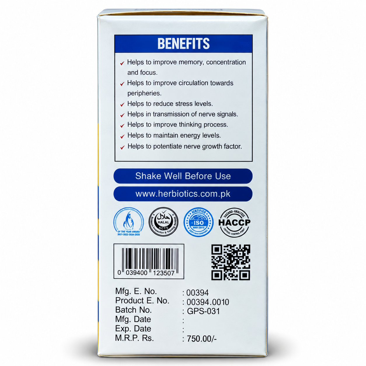 Herbiotics GINKPRO Brain Booster Syrup with Ginseng & Ginkgo Biloba – 240ml - Image 4